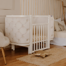 Patut bebe tapitat co-sleeping Victoria 120 × 60 cm – Alb